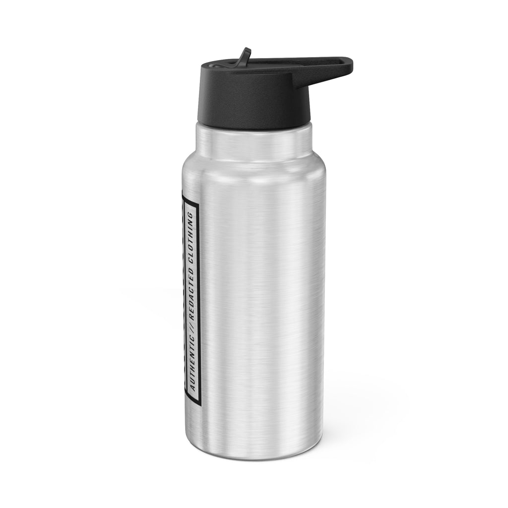 Tumbler — 32oz Stainless Steel "REDACTED" Travel Bottle, Insulated Gator Design